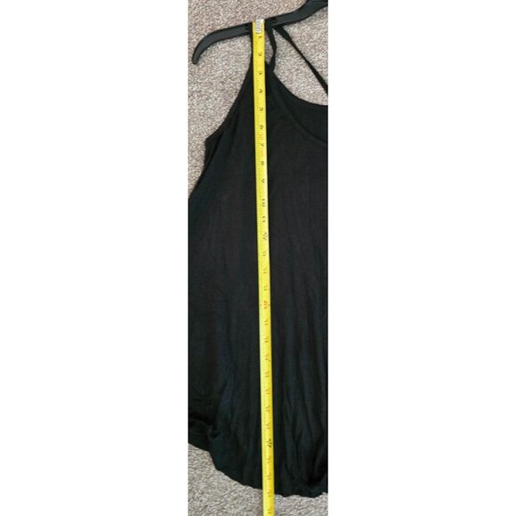 Black Sleeveless Flowy Cami Tank Top With Double Strap Back Design - Picture 7 of 8
